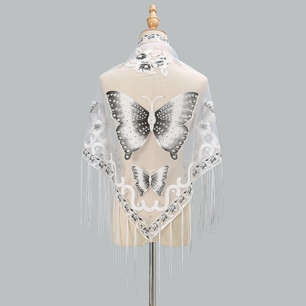 Tassel Fringe Trim - Lenço de Luxo com Renda Floral
