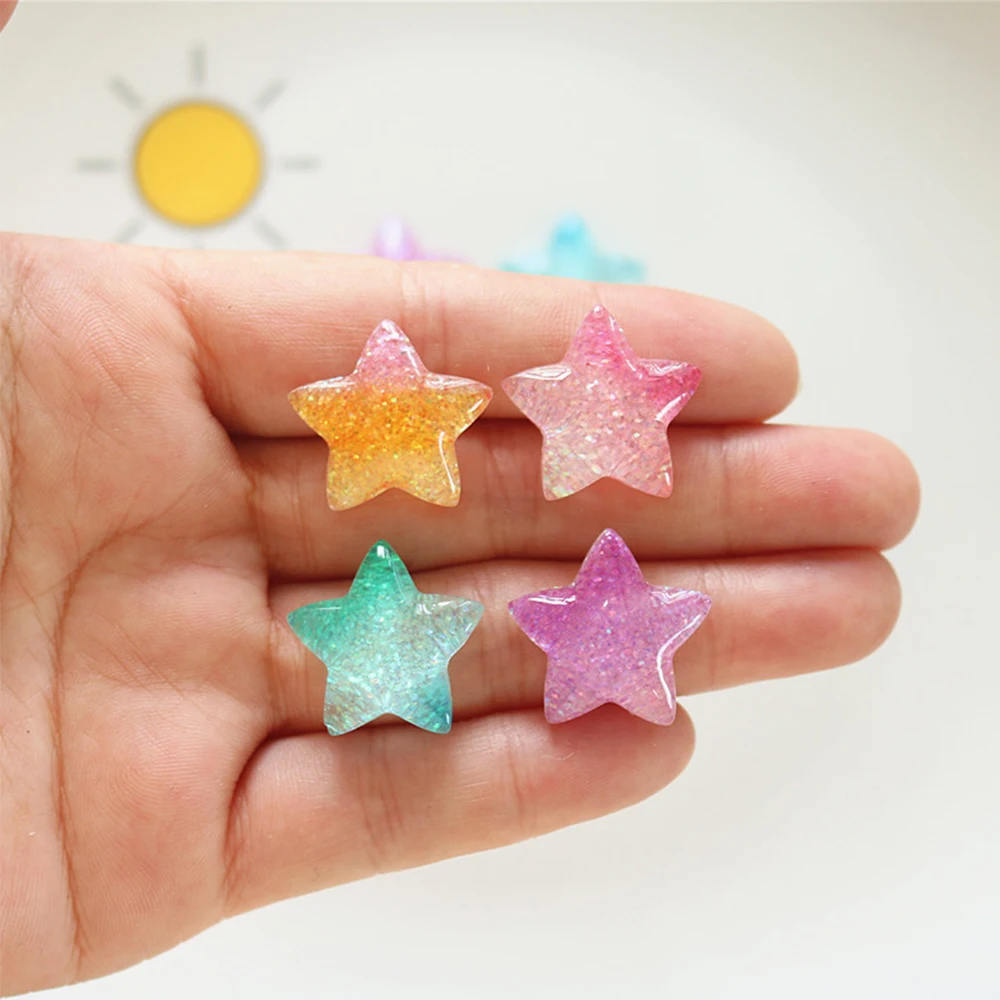 Christmas Craft Embellishment - Gradiente série estrela resina cabochões, de