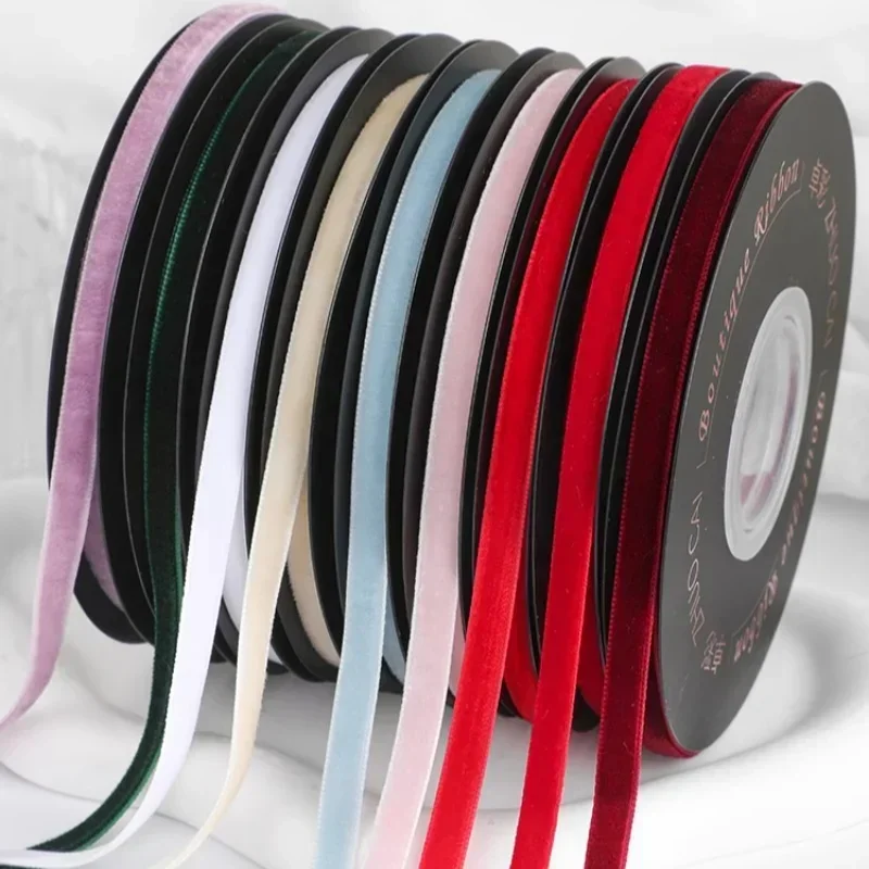 Velvet Ribbon Roll - Fita de Veludo Larga de 6mm,