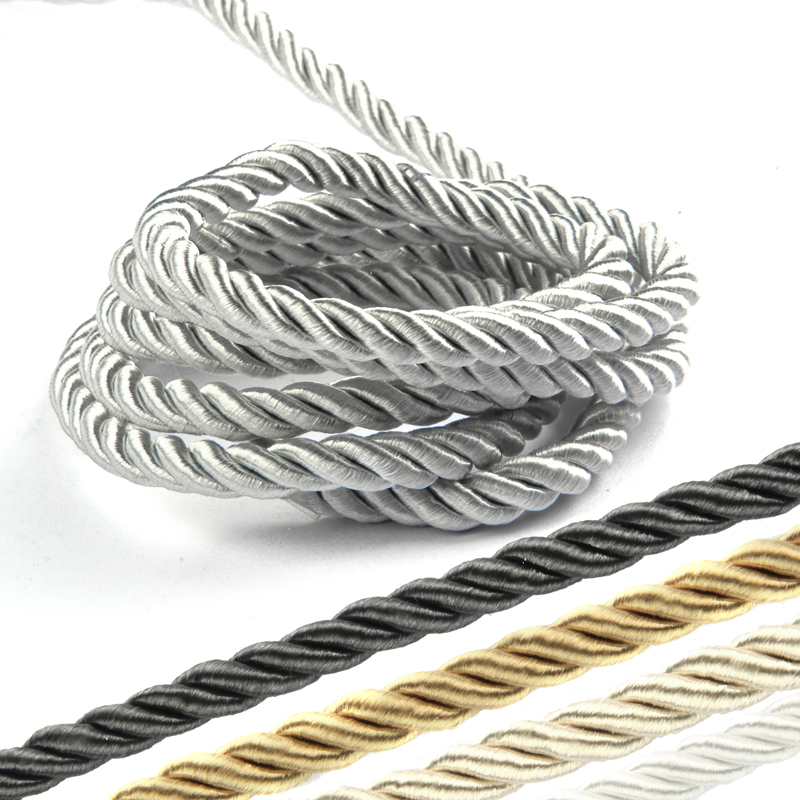 Cord Trim Twisted - 5yd/lote 8mm torcido guarnição cabo corda