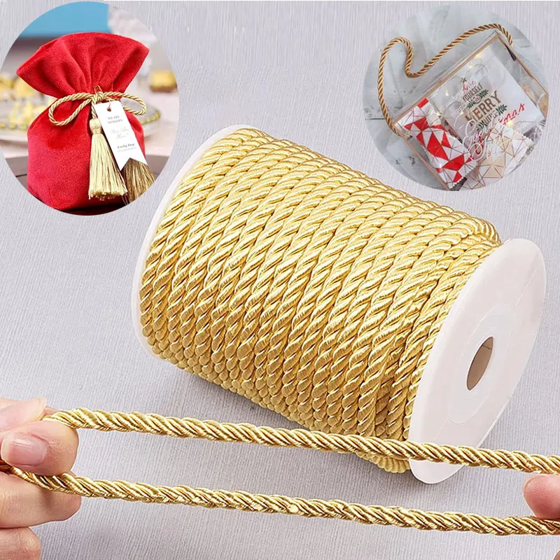 Cord Trim Twisted - 5mm 100 jardas cabo torcido corda