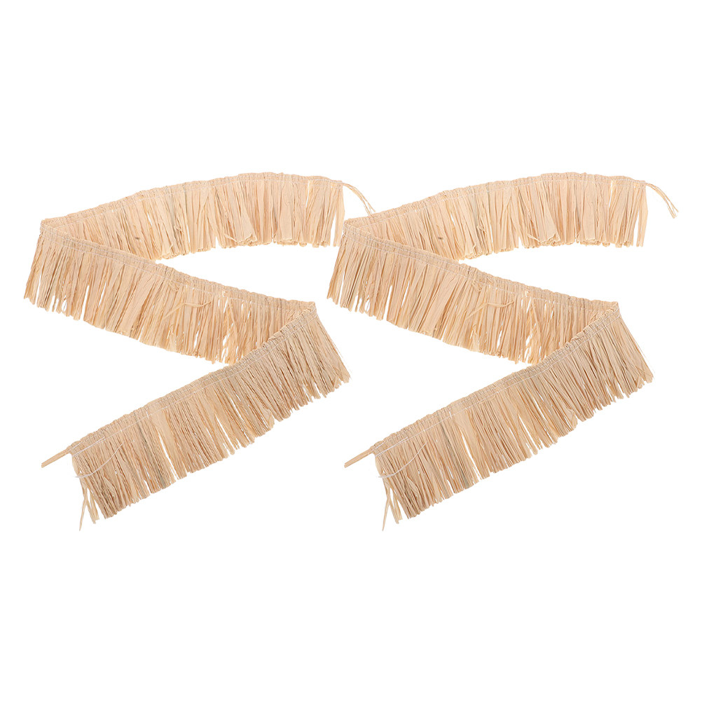 Tassel Fringe Trim - 2 Peças de Franjas de Ráfia