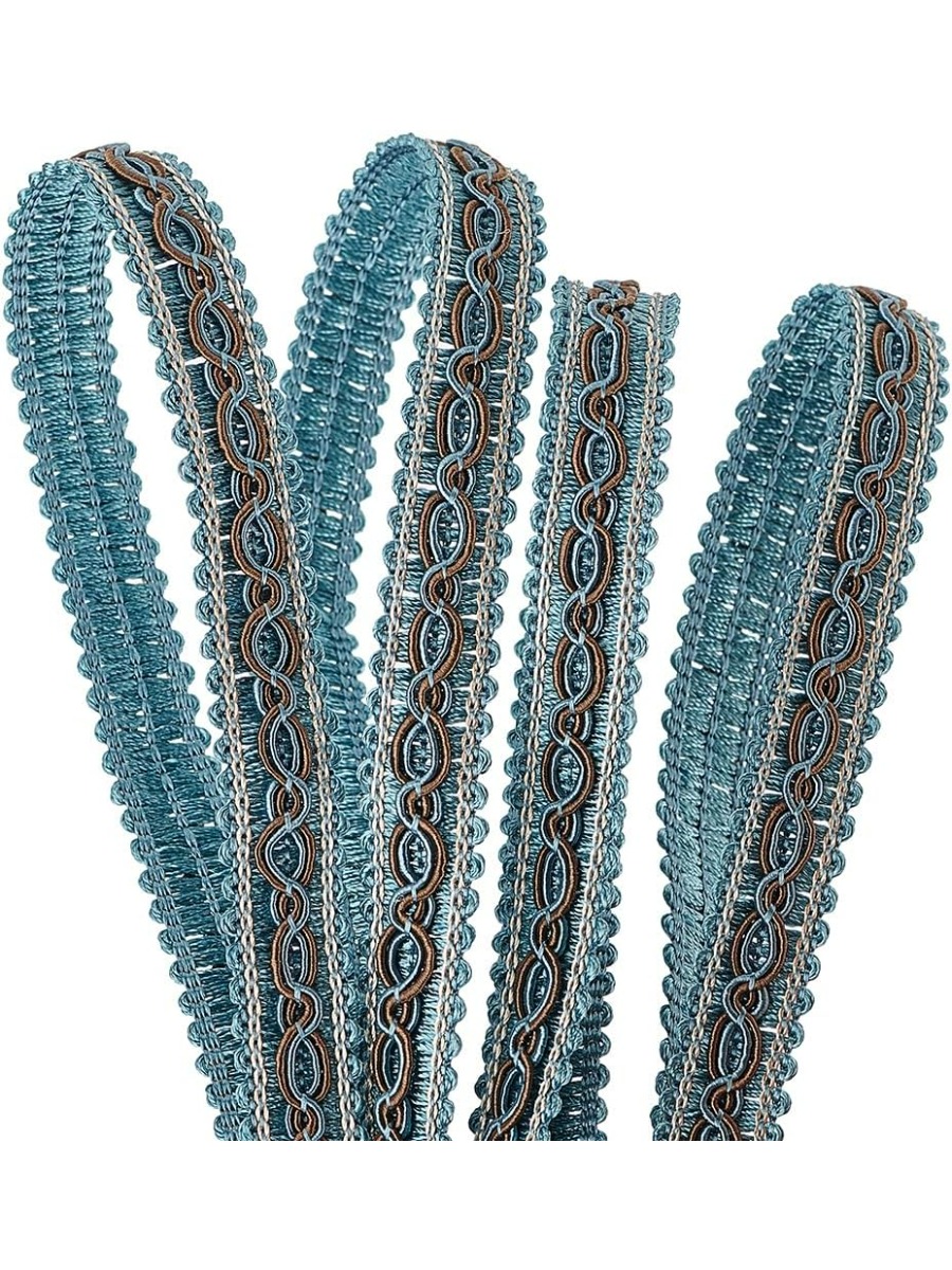 Fringe Ribbon Sewing - Tirm de trança azul de 32