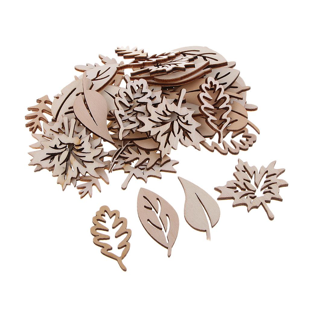 Christmas Craft Embellishment - Folhas de madeira Embelezamentos para Artesanato