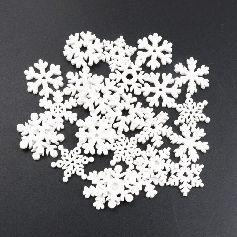 Christmas Craft Embellishment - Floco de nece de natal natural,