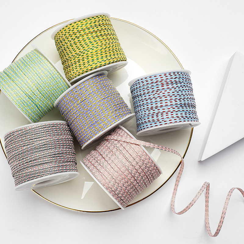 Velvet Ribbon Roll - 3mm estreito dot stripe fitas de