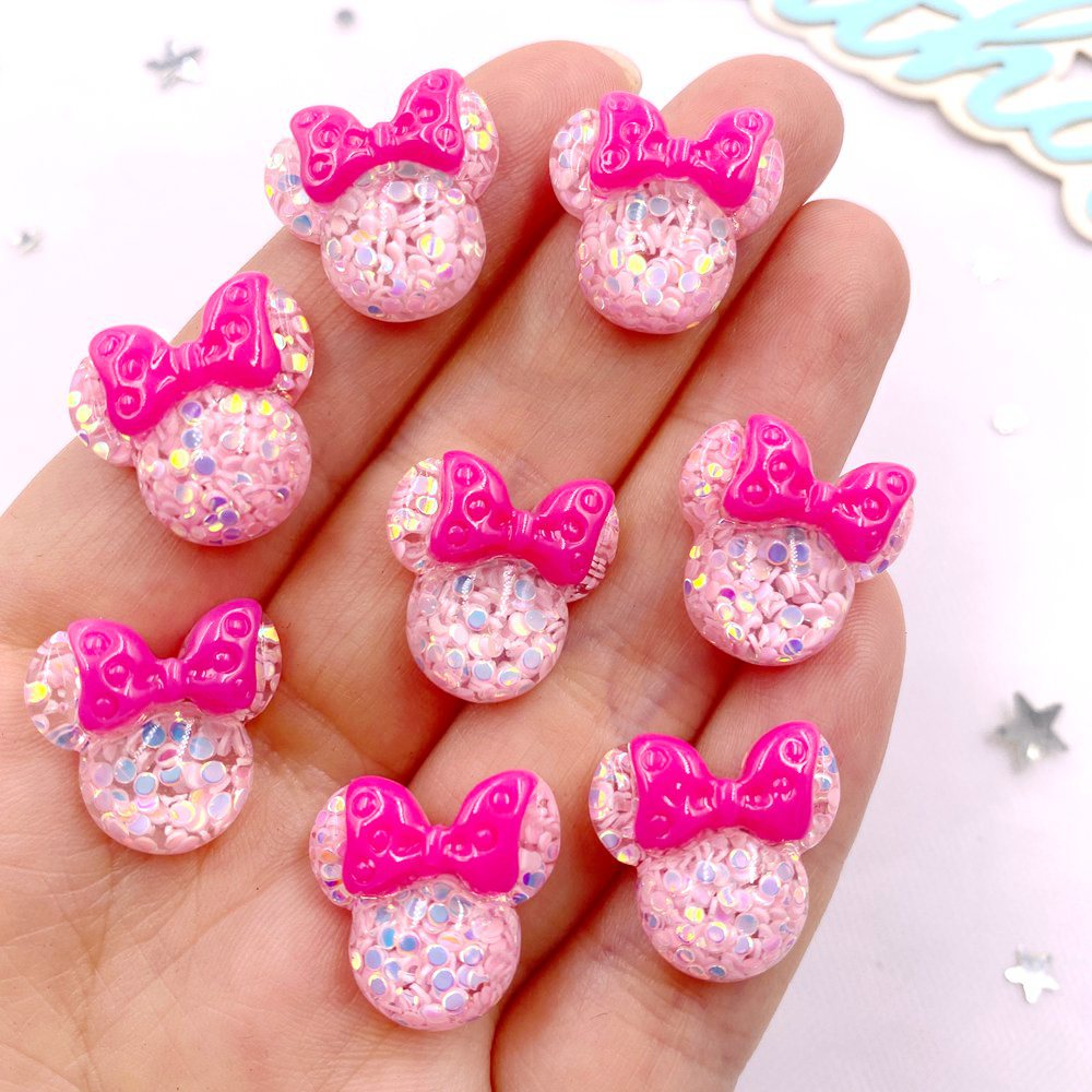 Embellishment Glue Craft - 20 pçs resina colorida mini arco