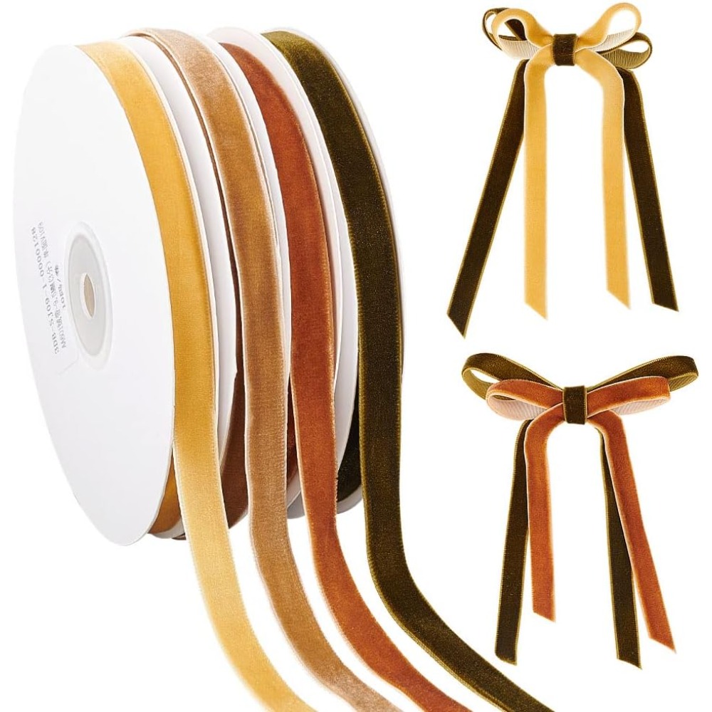 Velvet Ribbon Roll - 4 rolos de fita de veludo