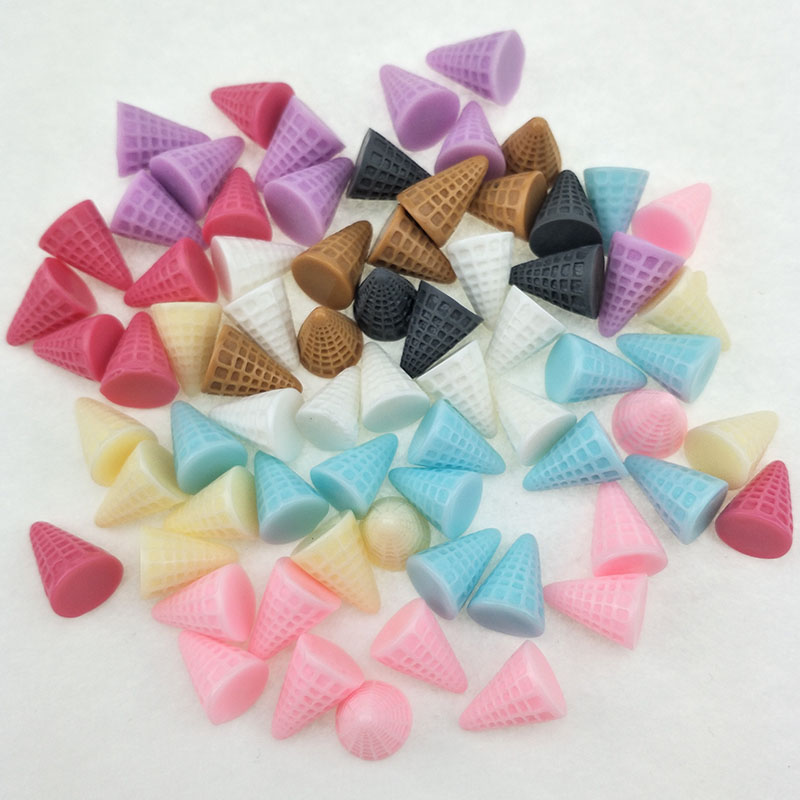Embellishment Glue Craft - 40 pçs/lote 1.5*2cm resina sorvete artesanato