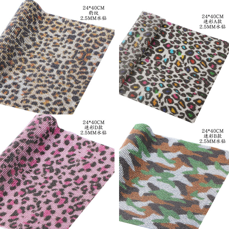 Hotfix Rhinestone Sheet - Hotfix leopardo bling strass apliques adesivo