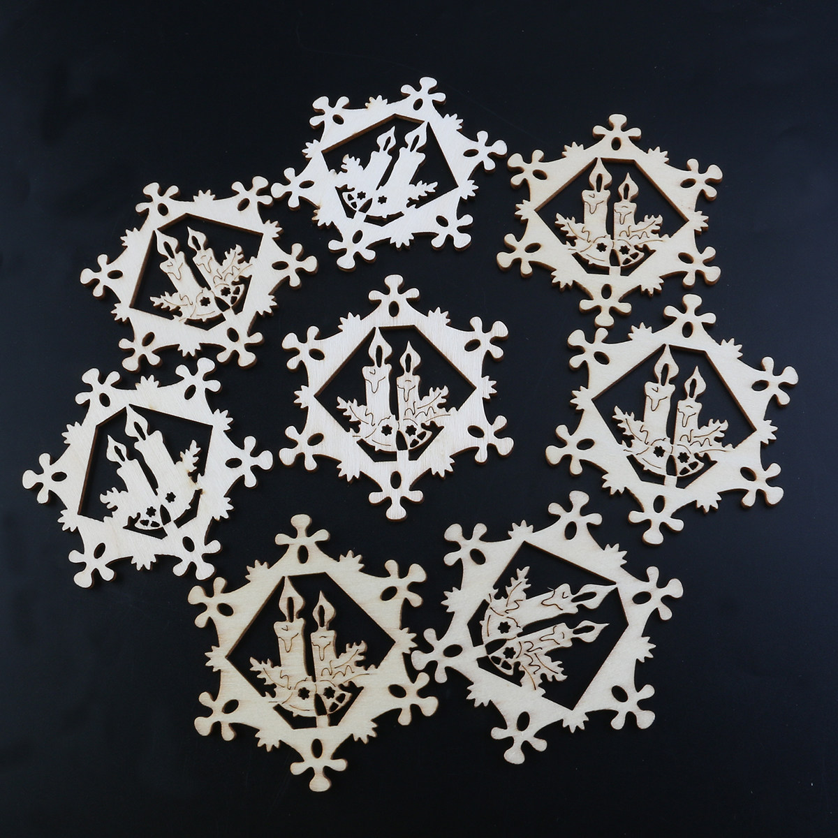 Christmas Craft Embellishment - 10 Peças de Pingente Floco de