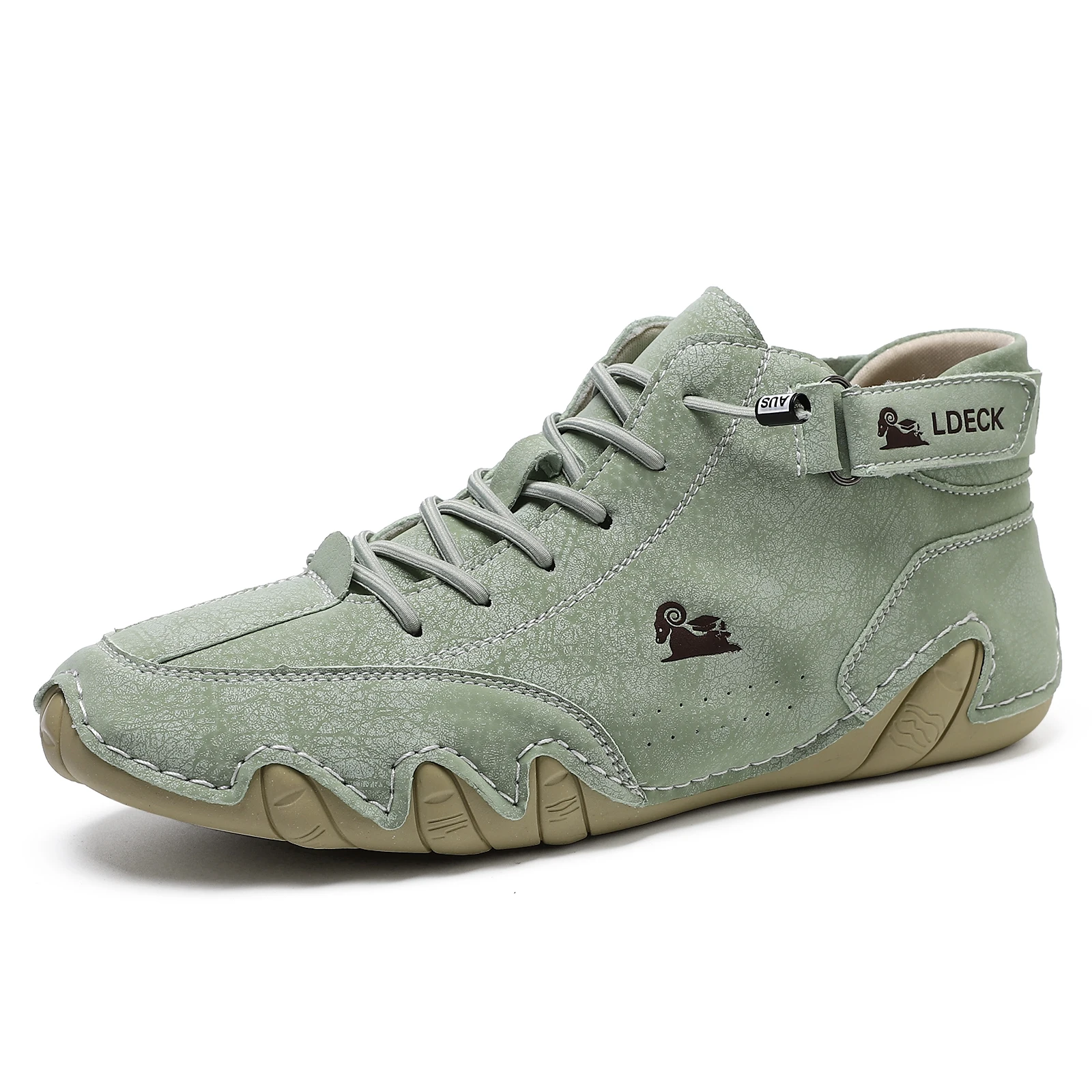 Guipure Lace Panel - Botas de Couro Genuíno Masculinas 2026,