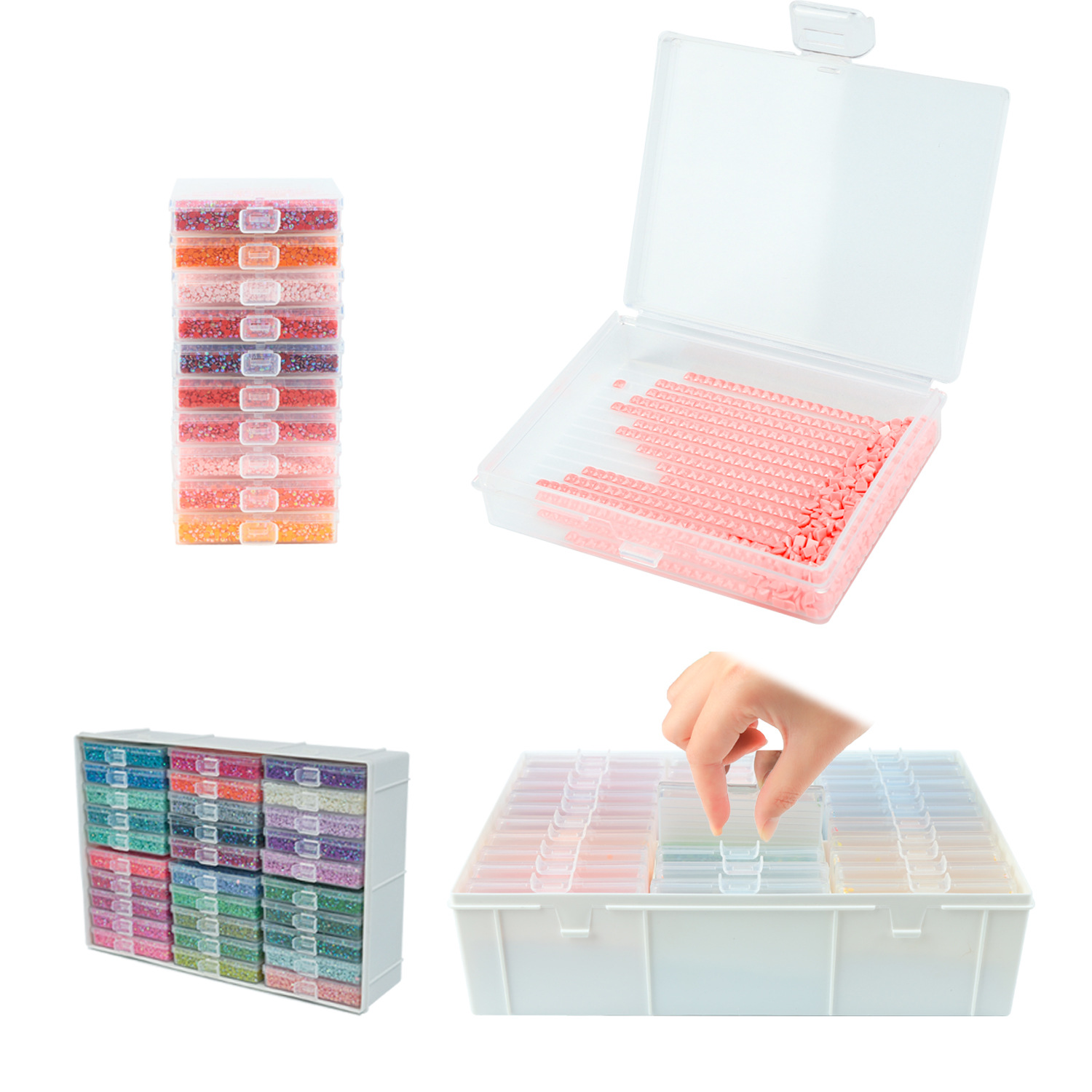 Craft Embellishment Storage - Conjunto de Bandejas para Pintura Diamante