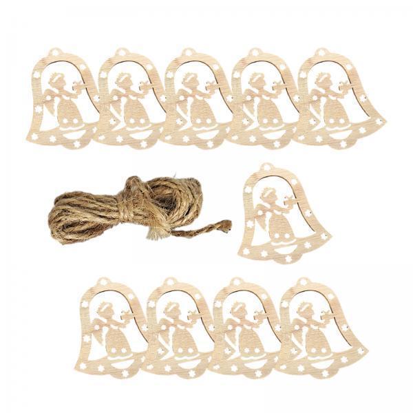 Christmas Craft Embellishment - Placas de Madeira Inacabadas para Pendurar