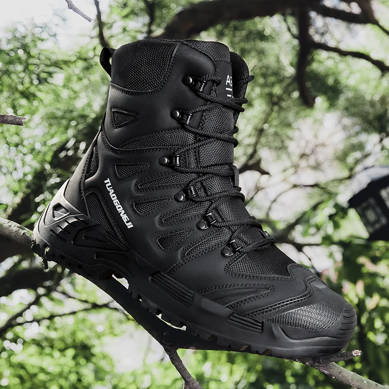 Guipure Lace Panel - Botas táticas de caminhada ao ar