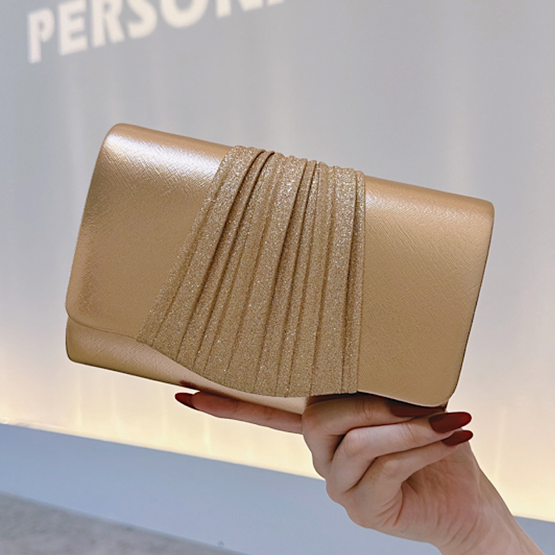 Tassel Fringe Trim - Bolsa de mão pequena dourada para