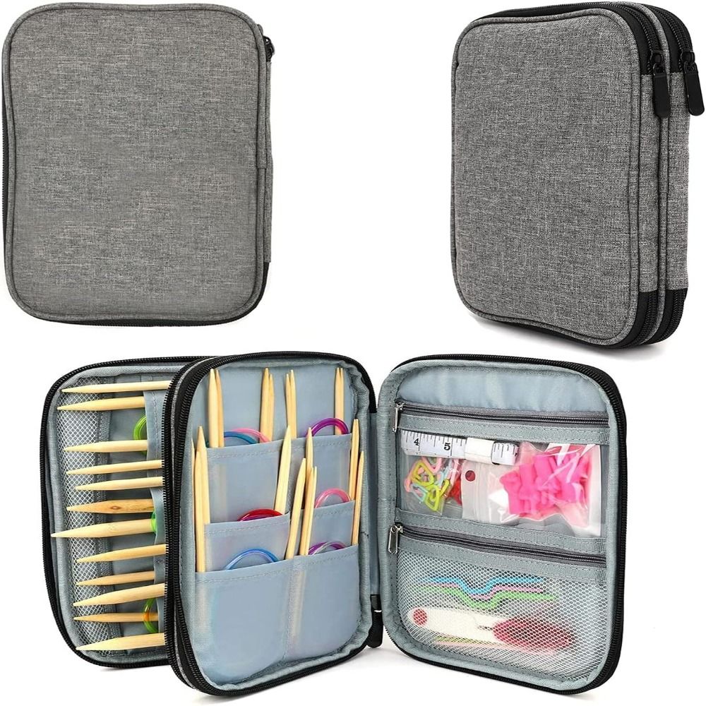 Craft Embellishment Storage - Estojo de agulha de tricô portátil,