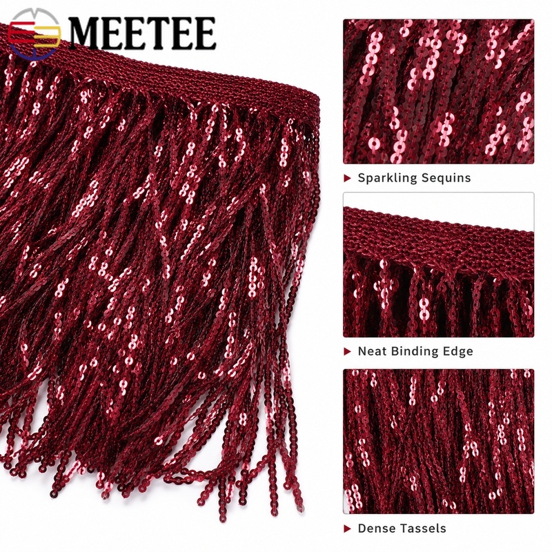 Fita de Franja com Lantejoulas - Fringe Ribbon Sewing avaliação e preço