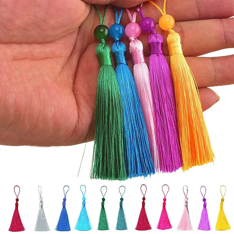 10/5 pçs poliéster seda borla  - Beaded Trim Fringe avaliação e preço