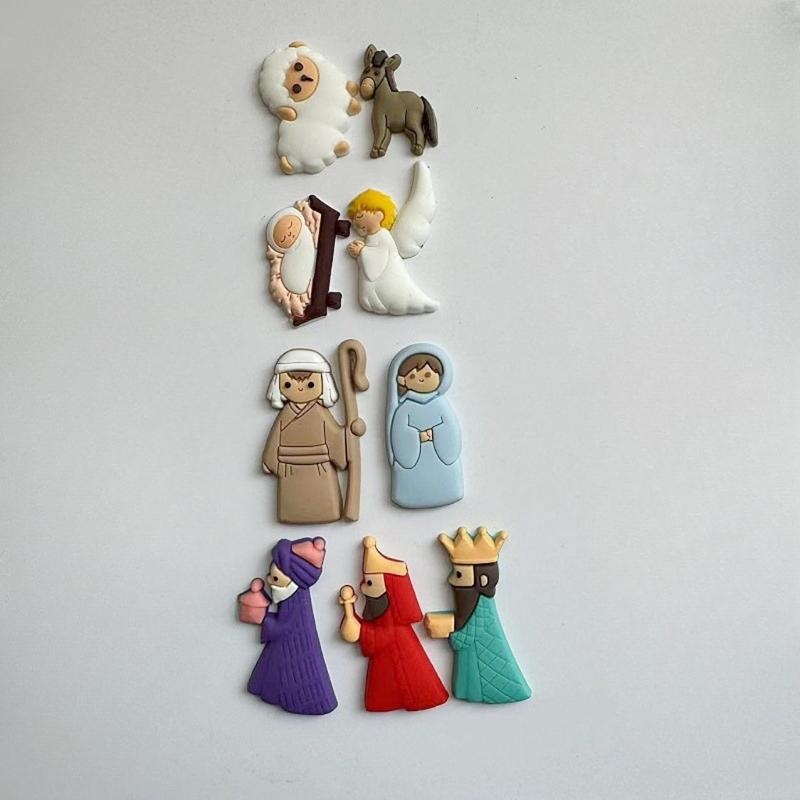 G6KF 9PCS/Set Nativity Scene P - Christmas Craft Embellishment avaliação e preço