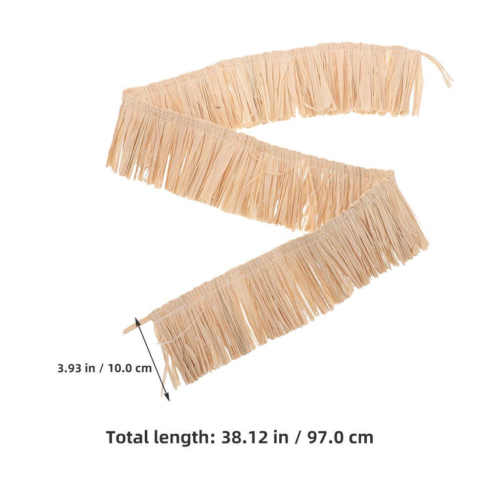 2 Peças de Franjas de Ráfia Te - Tassel Fringe Trim avaliação e preço