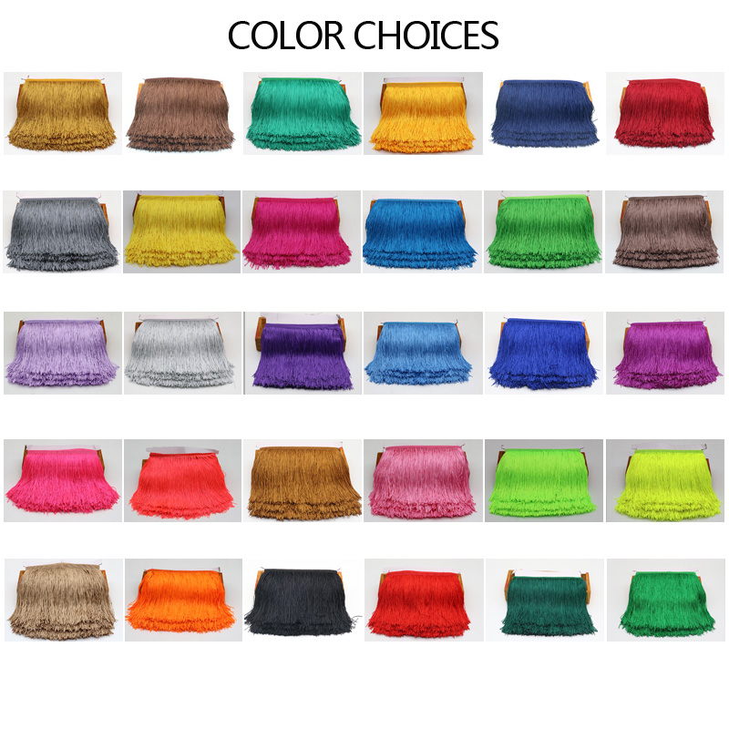 10 jardas 15cm longo borla fra - Fringe Ribbon Sewing avaliação e preço