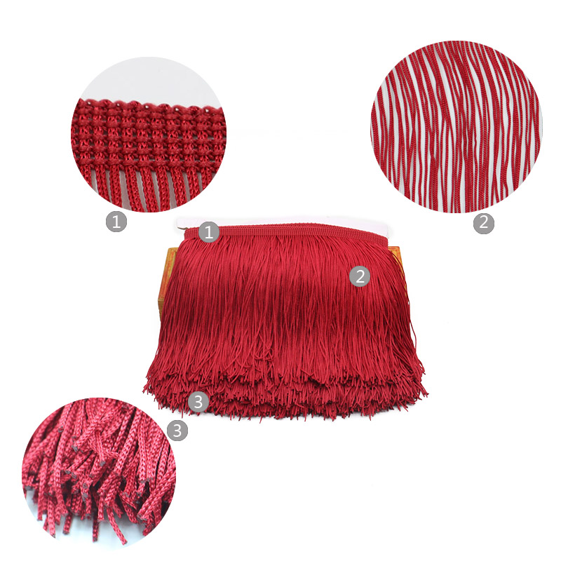 10 jardas 15cm longo borla fra - Fringe Ribbon Sewing avaliação e preço