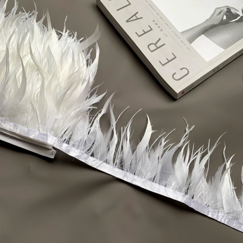Fita de Plumas de Avestruz Col - Fringe Ribbon Sewing avaliação e preço