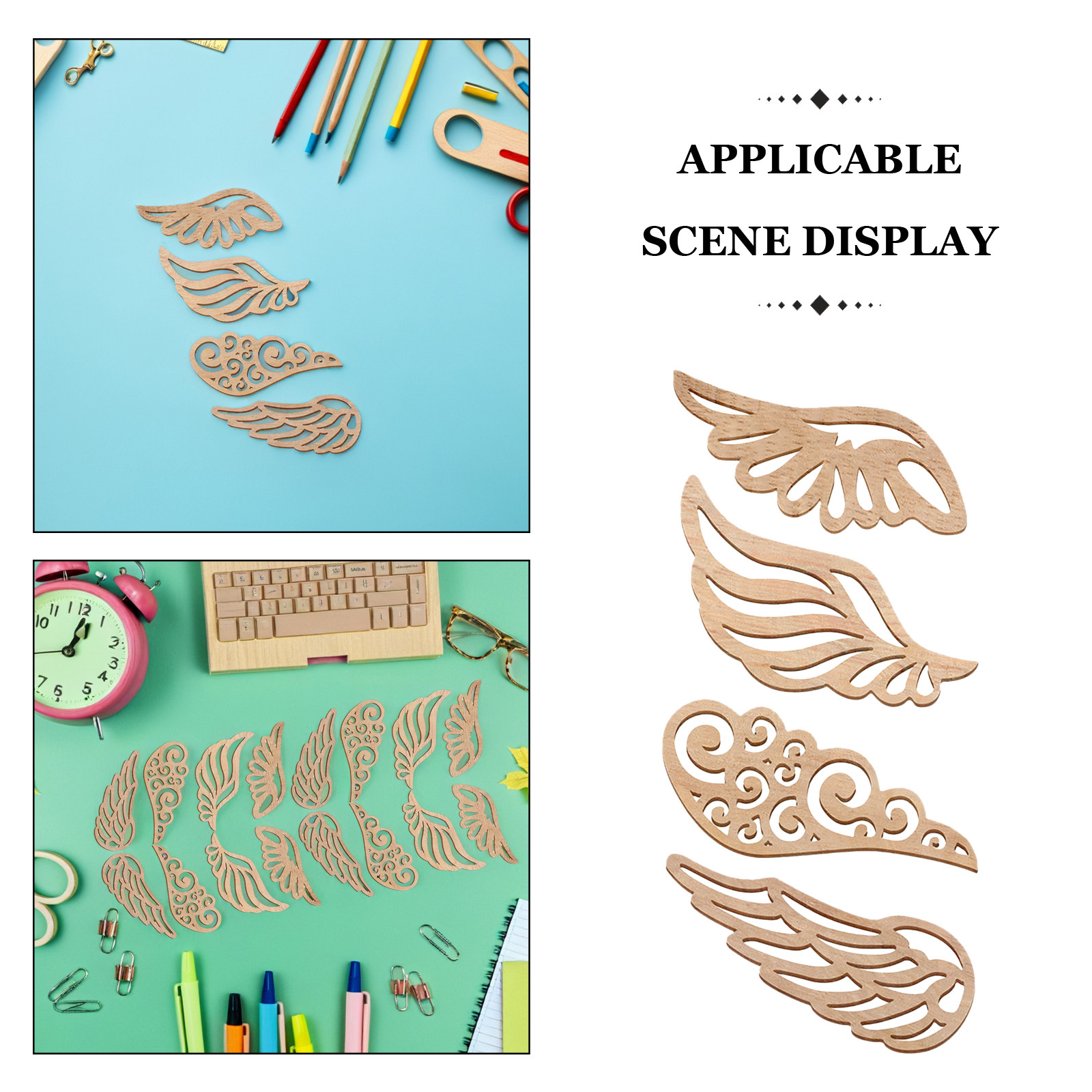 40 Peças de Recortes de Asas d - Christmas Craft Embellishment avaliação e preço