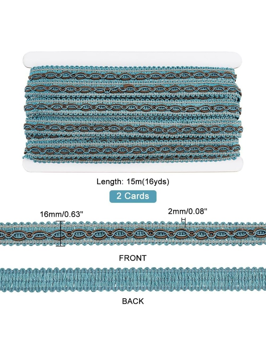 Tirm de trança azul de 32 jard - Fringe Ribbon Sewing avaliação e preço