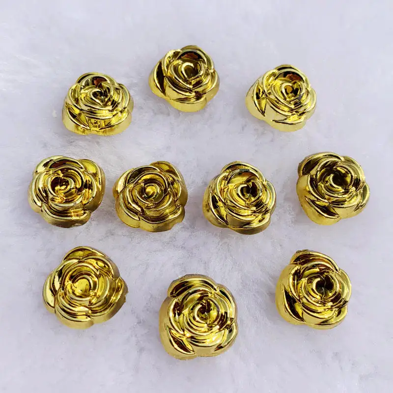 40 peças 14mm ouro rosa flores - Embellishment Glue Craft avaliação e preço