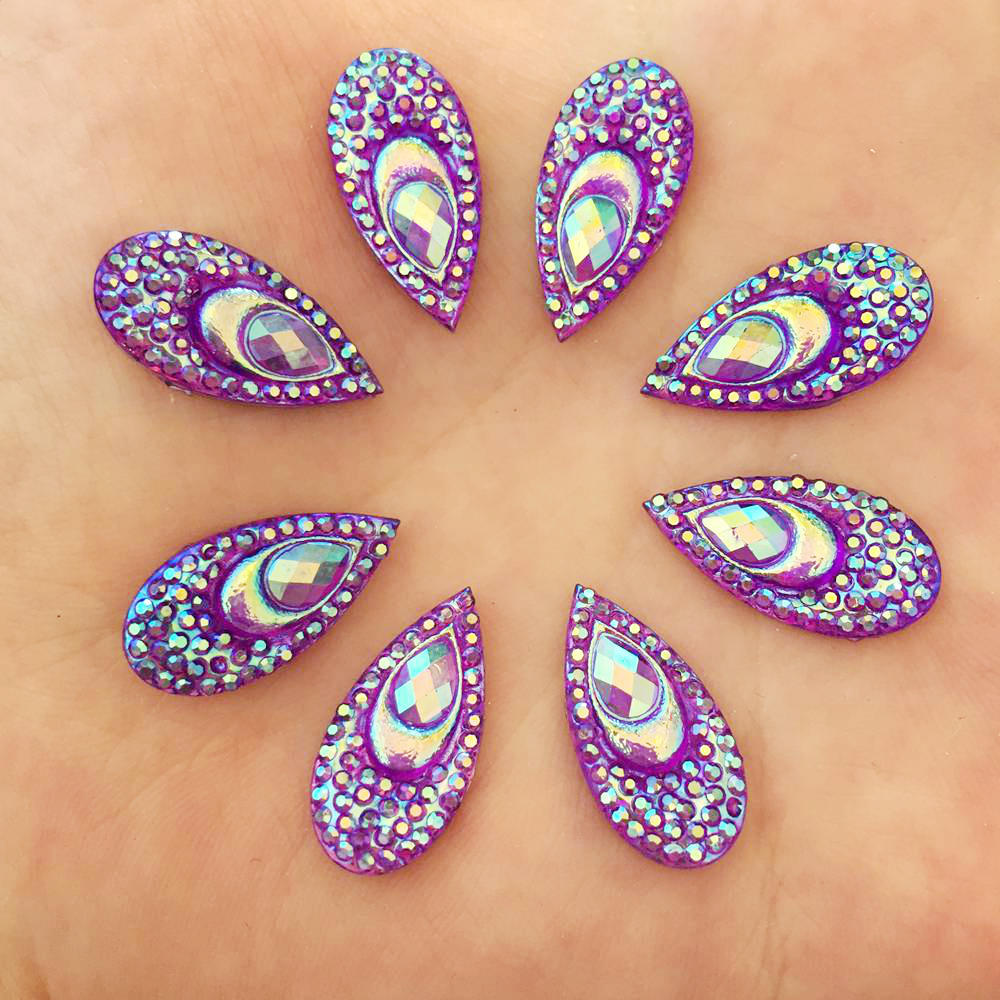 40 peças resina 10*20mm lágrim - Embellishment Glue Craft avaliação e preço