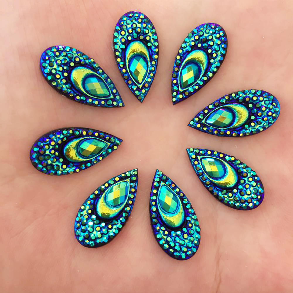 40 peças resina 10*20mm lágrim - Embellishment Glue Craft avaliação e preço