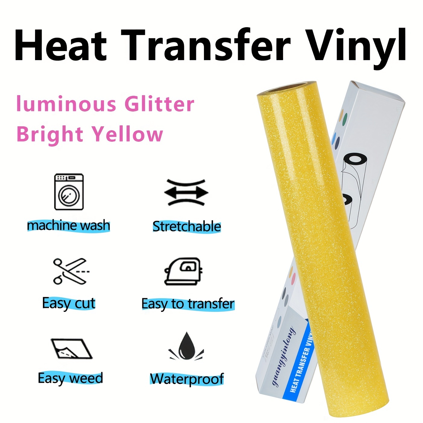 Vinil Termocolante Glitter HTV - Glitter Vinyl Roll avaliação e preço