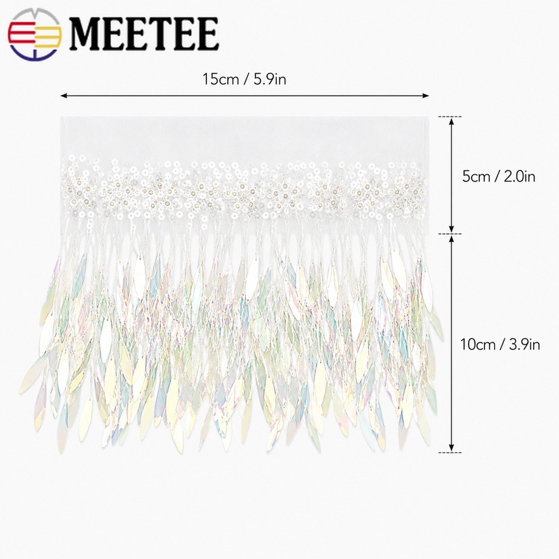 Franja de Lantejoulas com Borl - Fringe Ribbon Sewing avaliação e preço