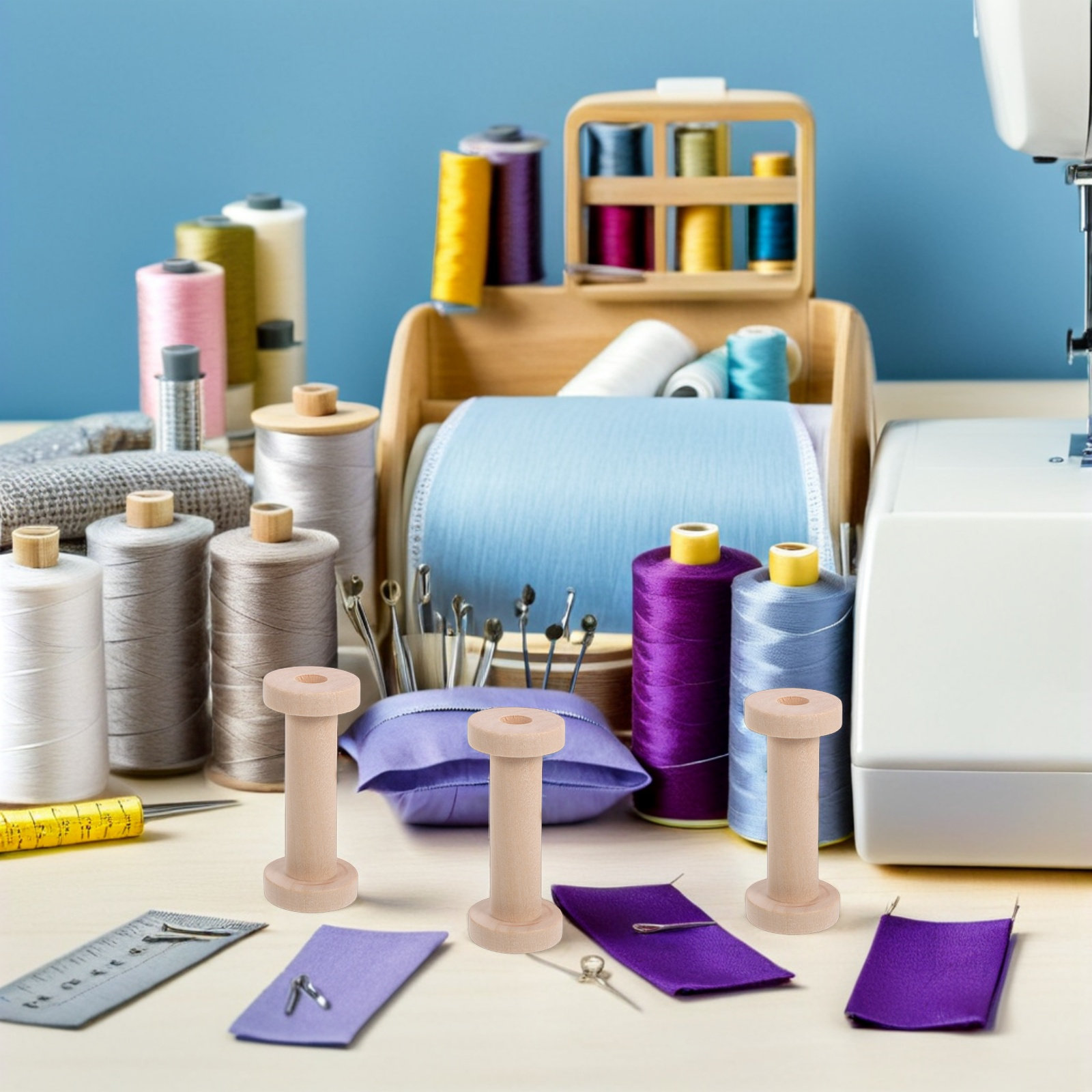 15 Peças de Bobinas de Madeira - Embroidery Craft avaliação e preço