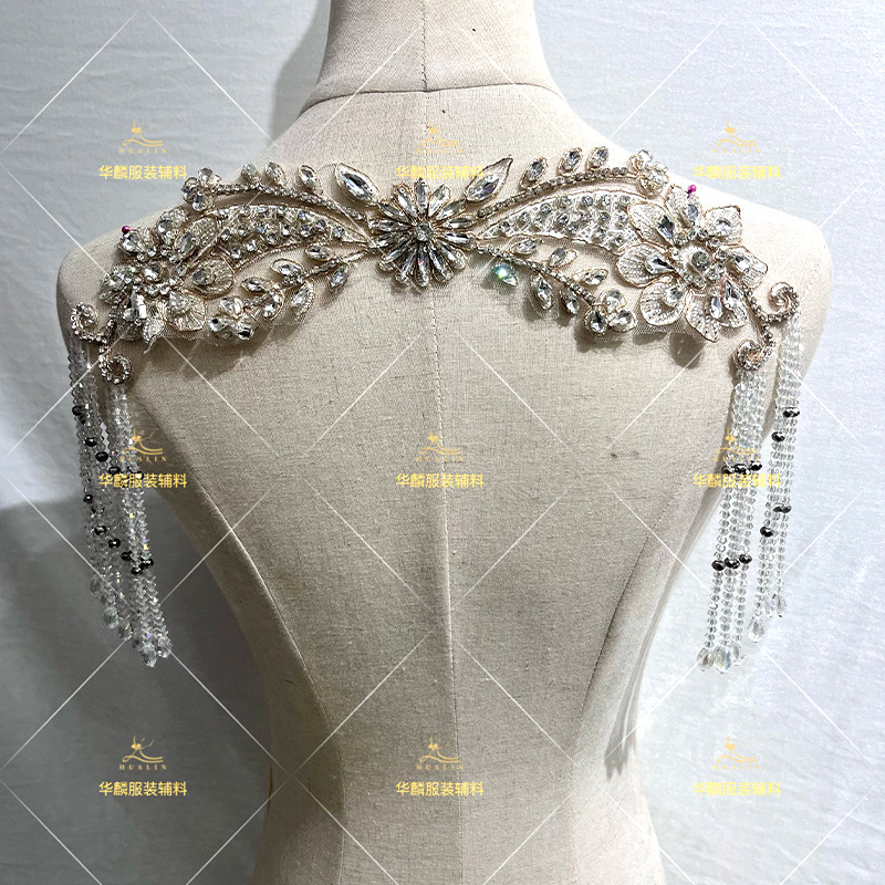 Mão frisada franja guarnição c - Beaded Trim Fringe avaliação e preço
