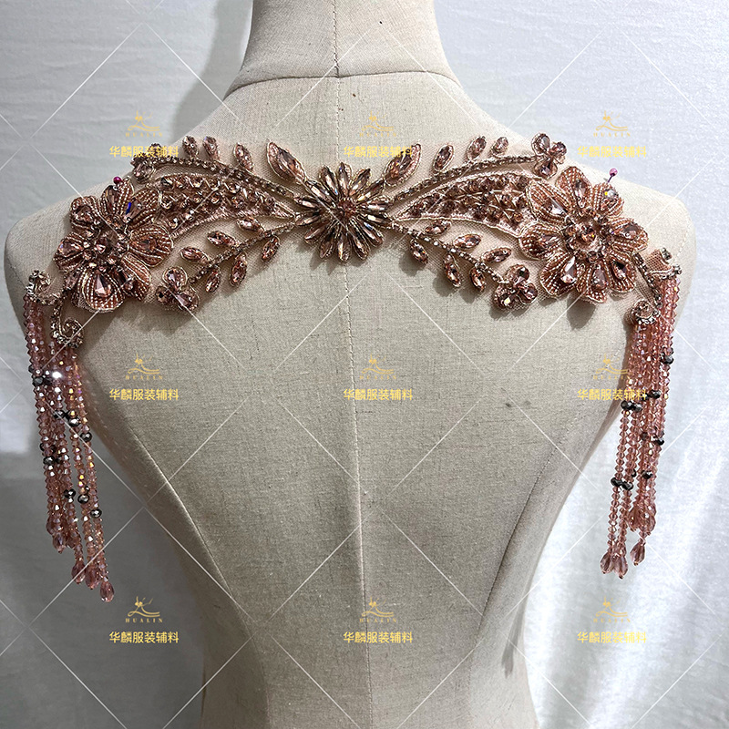 Mão frisada franja guarnição c - Beaded Trim Fringe avaliação e preço