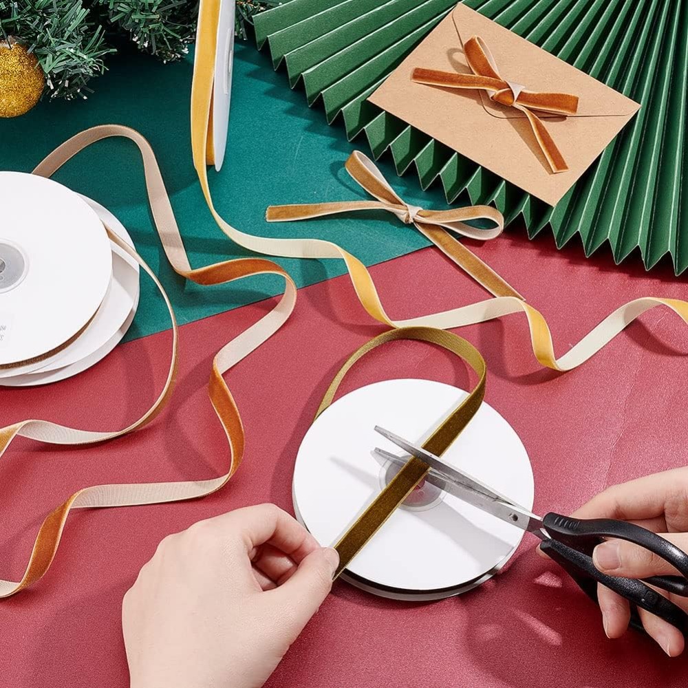 4 rolos de fita de veludo de f - Velvet Ribbon Roll avaliação e preço