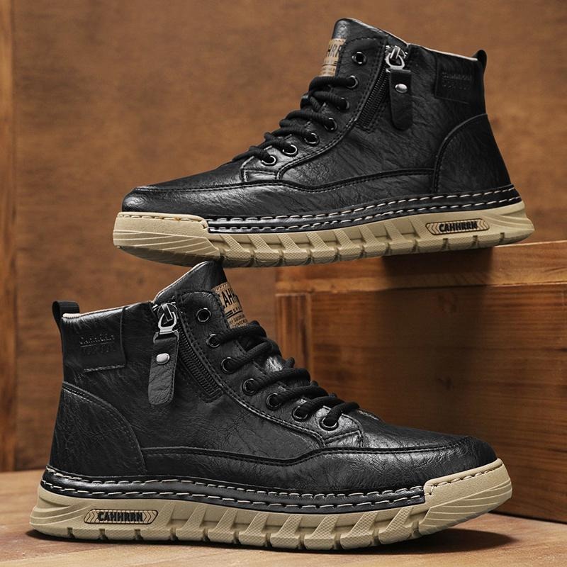 Botas masculinas de couro de c - Guipure Lace Panel avaliação e preço