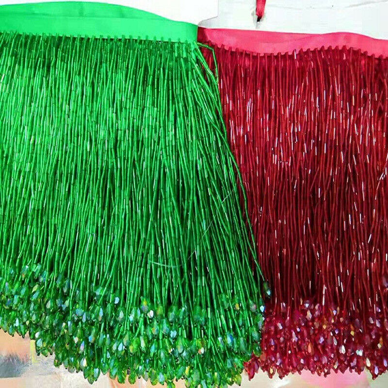 Rendas Frisadas Borla para Cor - Beaded Trim Fringe avaliação e preço