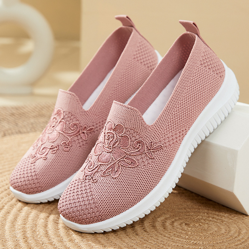 Sapatos femininos de malha com - Embroidery Embellishments avaliação e preço