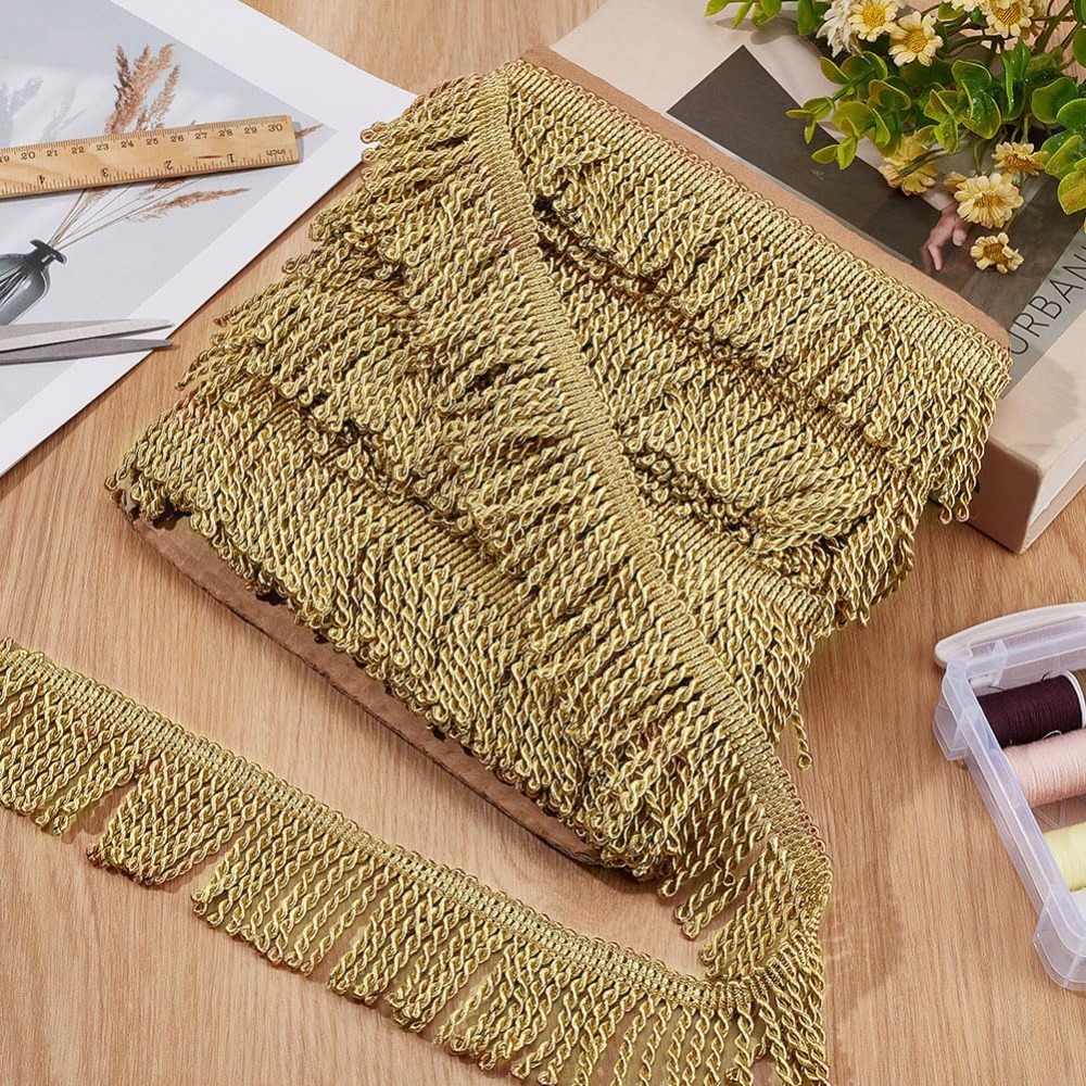 12 jardas x 2.2 Polegada franj - Tassel Fringe Trim avaliação e preço