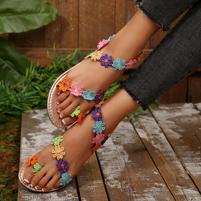 Sandálias Femininas de Verão 2 - Embroidery Embellishments avaliação e preço