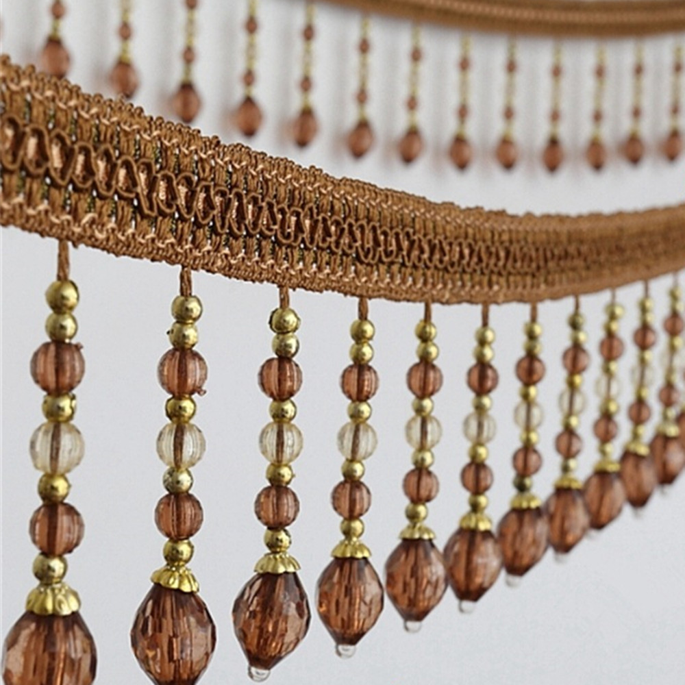 12 jardas entrançadas contas p - Fringe Ribbon Sewing avaliação e preço