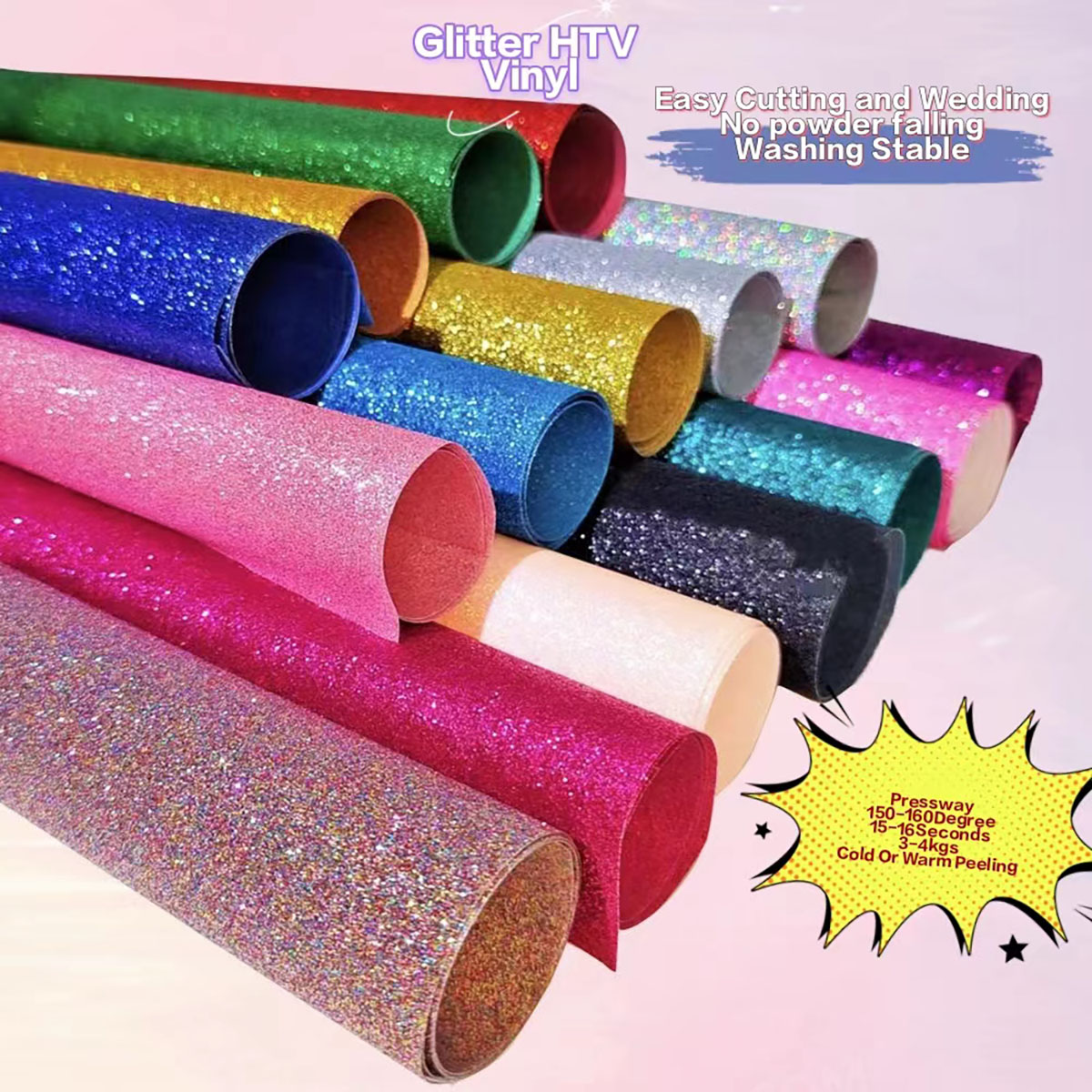 Vinil Termocolante CHEONET HTV - Glitter Vinyl Roll avaliação e preço