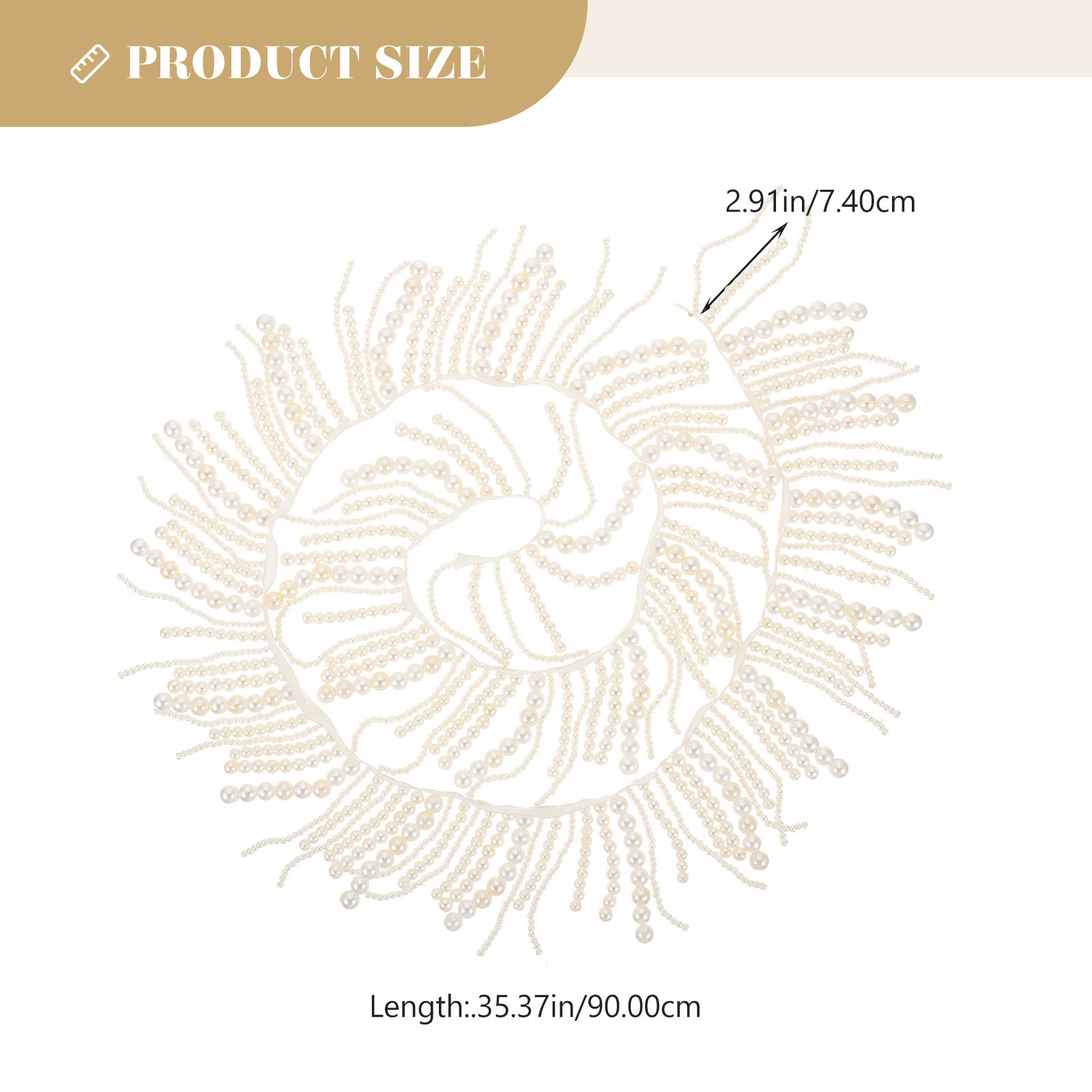 Franja de Pérolas Delicada par - Tassel Fringe Trim avaliação e preço