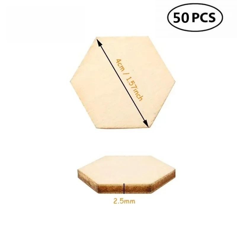50 peças 4cm peças hexagonais  - Craft Embellishments avaliação e preço