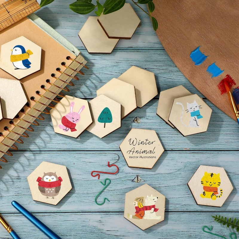 50 peças 4cm peças hexagonais  - Craft Embellishments avaliação e preço