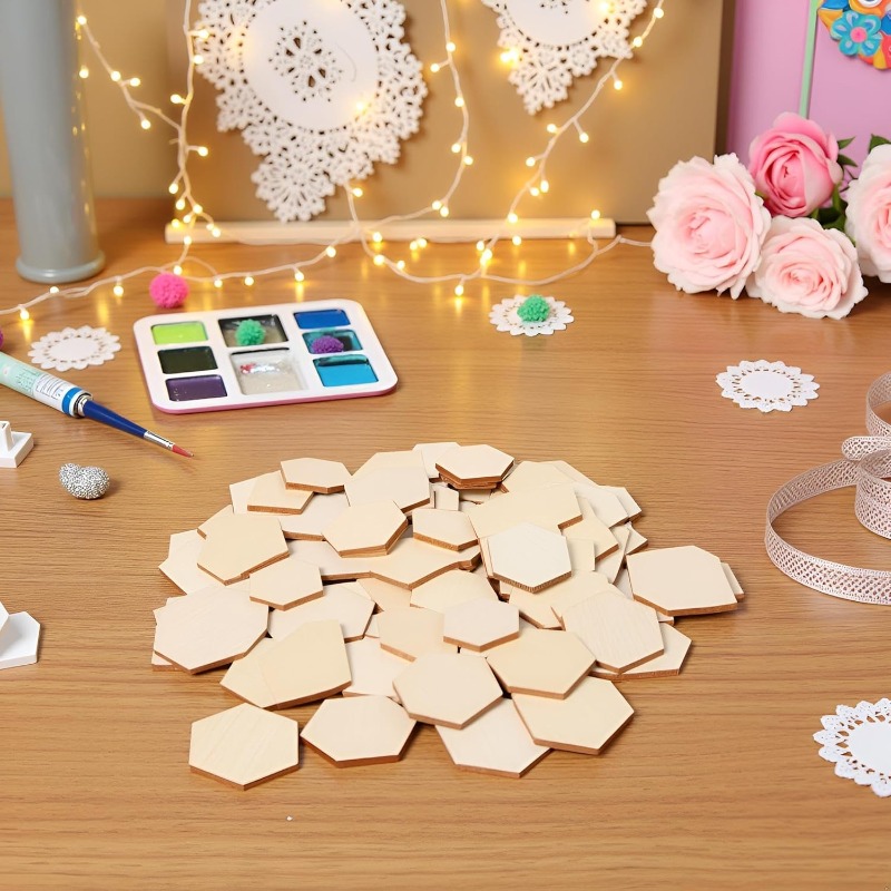 50 peças 4cm peças hexagonais  - Craft Embellishments avaliação e preço